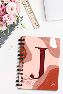 DI-KRAFT J Printed Wiro Binding Diary ||Name Printed Diary For School/Collage A5 Diary Unruled 200 Pages(Biege 4)