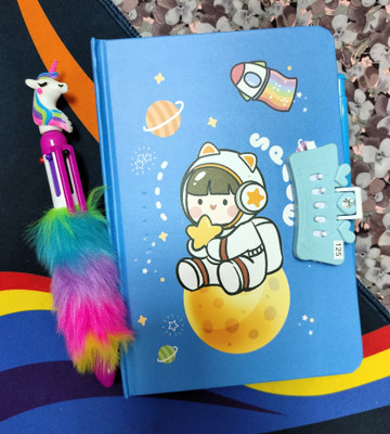 Paper Bear Astronaut Regular Diary Designer 80 Pages(Blue)