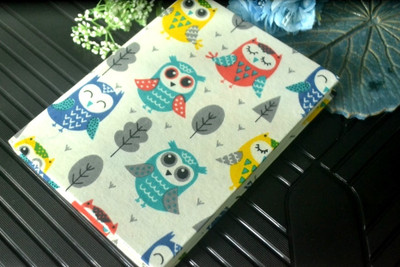 Scribble Handcrafted Doodle Diary Fabric Hard Bound Gift sketchbook Notebook journal A5 Diary Unruled 200 Pages(White, Blue, Turquoise)