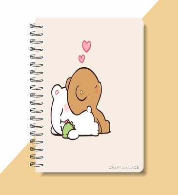 craft maniacs MILK & MOCHA 2023 COLLECTION A5 Notebook RULED 160 Pages(Multicolor)