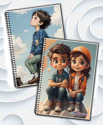 NOTEme Dreamer & Best Friends Edition | Cute & Wholesome Art Covers A5 Notebook Unruled 200 Pages(Multicolor, Pack of 2)