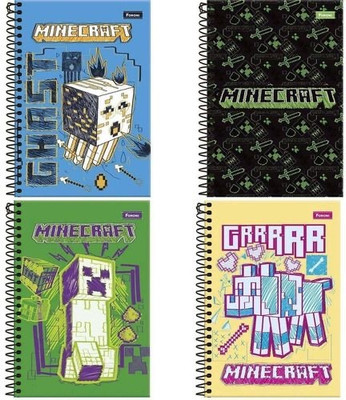 craft maniacs MINECRAFT NOTEBOOK COLLECTION A5 Diary RULED 160 Pages(Black, Pack of 4)