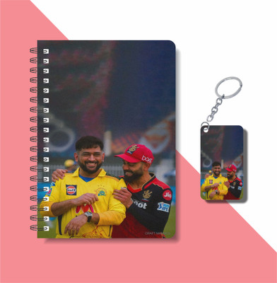 craft maniacs INDIAN CRICKET TEAM 2024 NOTEBOOK COLLECTION A5 Notebook RULED 160 Pages(White)