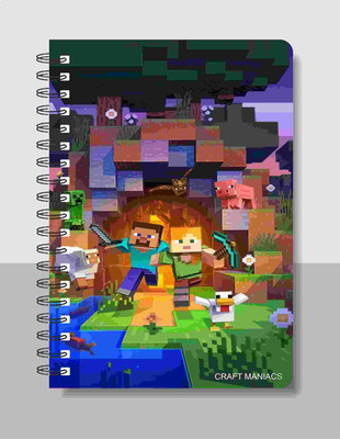 craft maniacs MINECRAFT DIARY A5 Diary RULED 120 Pages(Multicolor)