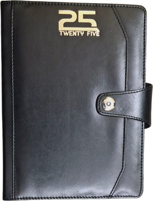 Greeshma PU Leather Executive Diary Regular Diary 2025 Single Rule 364 Pages(Black)