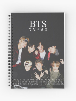 TheHackStore BTS Boy Band Printed 2022 A5 Notebook Ruled 200 Pages(Multicolor)
