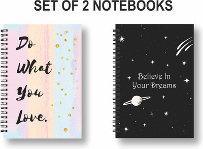 ROT RIX combo of 2 Notebooks A5 Diary Ruled 144 Pages(Multicolor, Pack of 2)