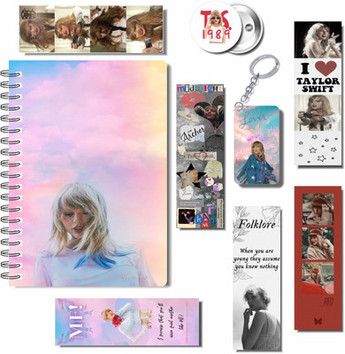craft maniacs 2023 TAYLOR 3 FREEBIE COLLECTION A5 Notebook RULED 160 Pages(TAYLOR SWIFT 3 FREEBIE COLLECTION, Pack of 3)