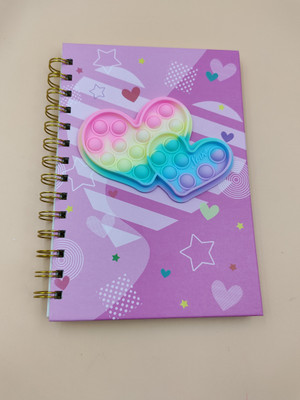 Paper Bear Heart POP IT A4 Diary ruled 80 Pages(Light Pink)