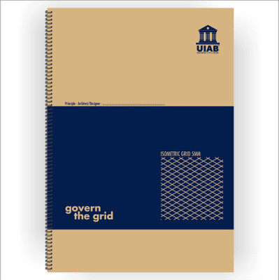 Shopertuniti university in a book A4 Notebook Square Isometric Grid Note Book Wire-O, A4 Square Graph 5MM, 100 Pages(Multicolor)