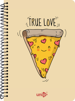 UNIGO Notebook A4 Notebook Single Line - Ruled 300 Pages(Peach Yellow)