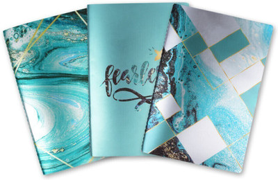 Doodle Fearless Swirls (Set of 3) Diary B6 Diary Ruled 80 Pages(White, Pack of 3)