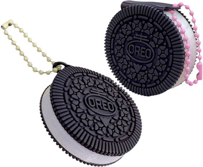 AMANVANI Cookie-Shaped Mini Notepad With Oreo Fragrance Pocket-size Memo Pad Blank 80 Pages(Brown, Pack of 2)