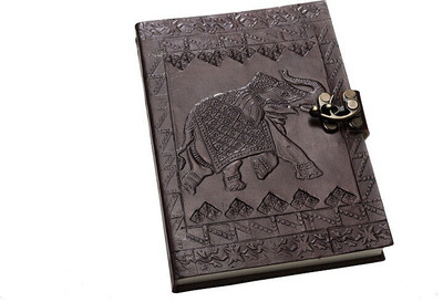 Anshika International diary A5 Notebook unruling 100 Pages(Brown)