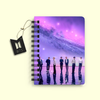 DI-KRAFT BTS Boys Printed Diary for Home and office use A5 Diary Unruled 160 Pages(Multicolor 2)