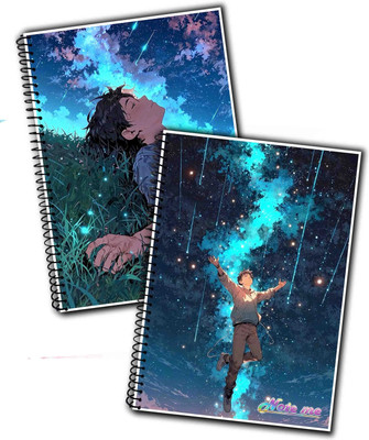 NOTEme Spiral Binding A4 Notebook unruled 200 Pages(Multicolor, Pack of 2)