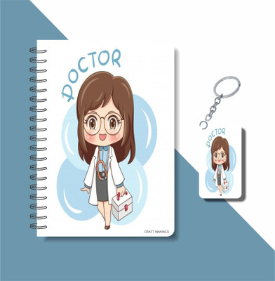 craft maniacs 2023 DOCTOR DIARY + KEYCHAIN A5 Notebook RULED 160 Pages(Multicolor)