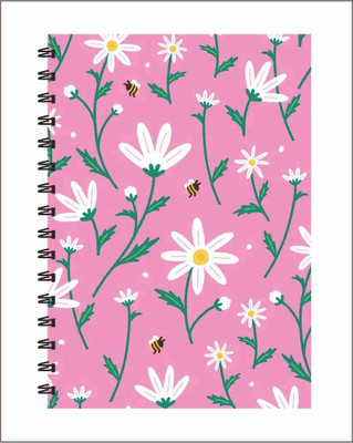 RLanyard wiro bound, A5 Notebook unruled/plain, Gloss lamination Cover 150 Pages(Pink)