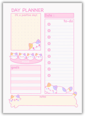 Bop Canvases Notepad A5 Note Pad Printed 60 Pages(Pink)