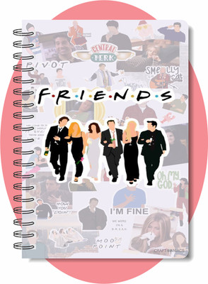 craft maniacs FRIENDS BEST COLLECTION A5 Notebook RULED 160 Pages(Pink)