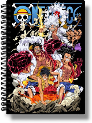 buddytales One Piece Anime A5 Notebook Unruled 120 Pages(Black)