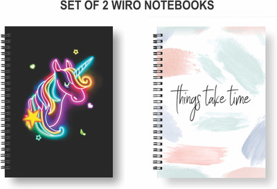 Papco Notebooks A5 Diary Ruled 144 Pages(Multicolor, Pack of 2)