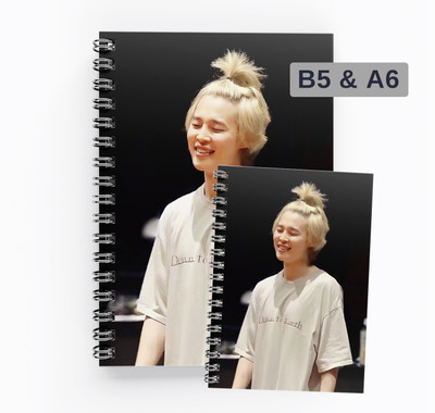 RJPRINTS BTS B5 Notebook Unruled 160 Pages(Pink)