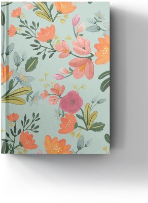 Macmerise Payal Singhal Aqua Handpainted Flower A5 Diary Ruled 100 Pages(Multicolor)