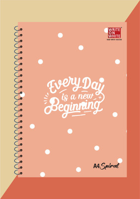 WRITE ON WHITE PREMIUM COLLECTION A4 Notebook Rulled 500 Pages(Peach)