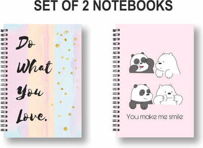 ROT RIX combo of 2 Notebooks A5 Diary Ruled 144 Pages(Multicolor, Pack of 2)