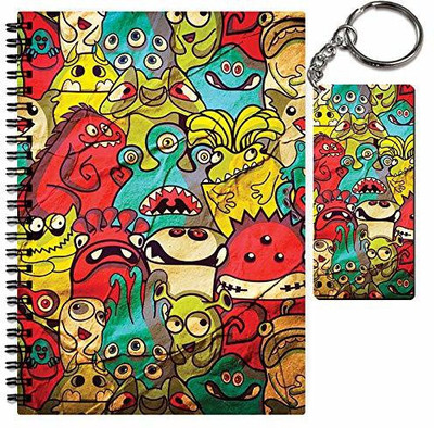 craft maniacs A5 NOTEBOOK + KEYCHAIN COLLECTION A5 Notebook RULED 160 Pages(Multicolor)
