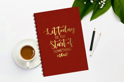RLanyard Spiral-wiro bound A5 Notebook for writing personal, students and office , unruled\plain 150 Pages(Maroon)