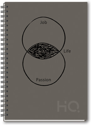 NAVNEET HQ Case Bound Note Book U.V Wiro Corporate Edge Book A5 Notebook Single Line 192 Pages(Gray)