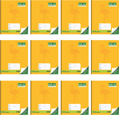ECONAMA Recyclable::Squared Line::Hard Bound::eco friendly Book-size Notebook Squared Line 72 Pages(Multicolor, Pack of 12)