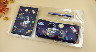 Paper Bear Astronaut Regular Diary Designer 55 Pages(Blue, Pack of 3)
