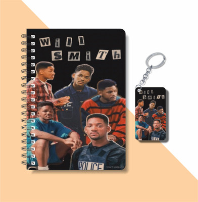 craft maniacs WILL 2023 DIARY & KEYCHAIN A5 Notebook RULED 120 Pages(Multicolor)