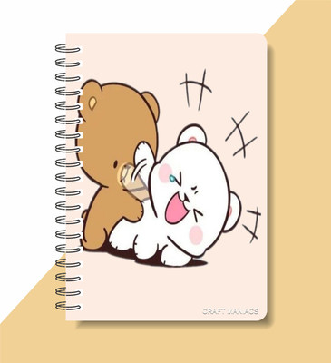 craft maniacs MILK & MOCHA 2023 COLLECTION A5 Notebook RULED 160 Pages(Multicolor)