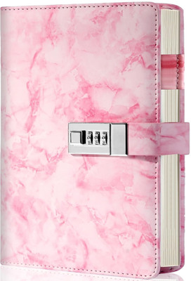 SKYBUCKET To DO List A5 Diary Ruled 192 Pages(PINK MARBLE)