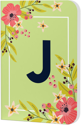 AccuPrints Initial J Premium Soft Bound Notebook A5 Diary Ruled 200 Pages(Alphabet-J)