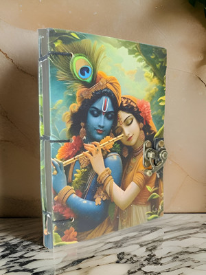 ALAYANACRAFTS HANDMADE A5 Notebook UNRULLED 200 Pages(Multicolor, Green)