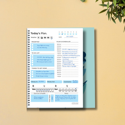SKILLSET Student Daily Planner – Study Schedule, To Do List & Journal Diary A5 Planner Ruled 192 Pages(Teal)