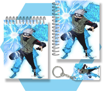craft maniacs KAKASHI HATAKE A6 NOTEBOOKS A6 Diary UNRULED 100 Pages(Multicolor)