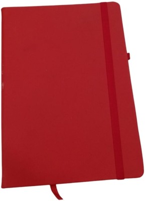 Saleshop365 A5 Executive Hard Bound PU leather Notebook Diary for Men Women A5 Diary Ruled 160 Pages(Red)