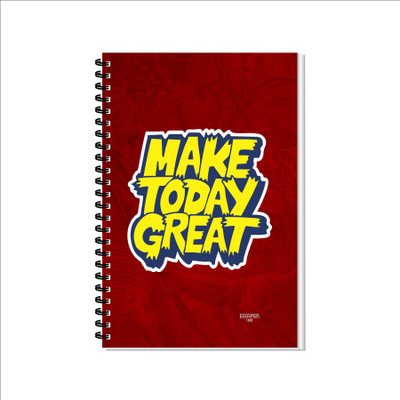 ESCAPER Motivational Diary A5 Diary Ruled 160 Pages(Red Make Today Great)