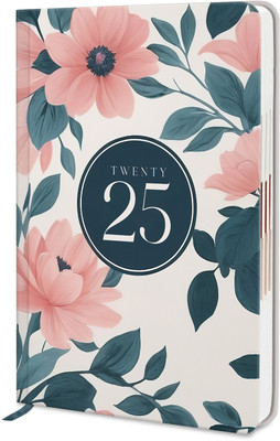 Diarymart Hardbound Floral Design 2025 Diary For Girls I New Year Diary 2025 With Dates I A5 Diary Ruled 344 Pages(Multicolor)
