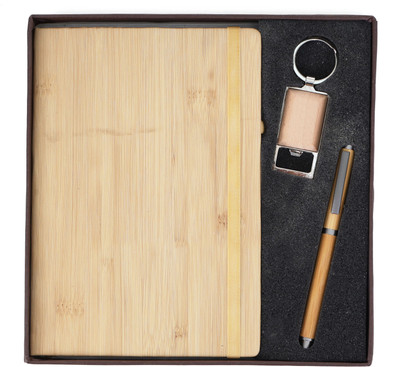 Scribelle Notebook A5 Notebook Gift Set With Pen And Keychain-Combo,80 GSM Smooth Paper,Box 208 Pages(Cream)