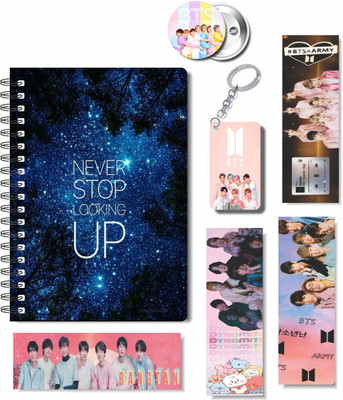 craft maniacs NEWEST 2023 BTS DIARY + 3 FREEBIE COLLECTION A5 Diary RULED 160 Pages(Multicolor)