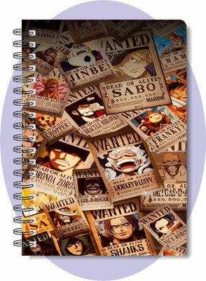 craft maniacs 2024 ONE PIECE NOTEBOOK A5 Diary RULED 160 Pages(Multicolor)