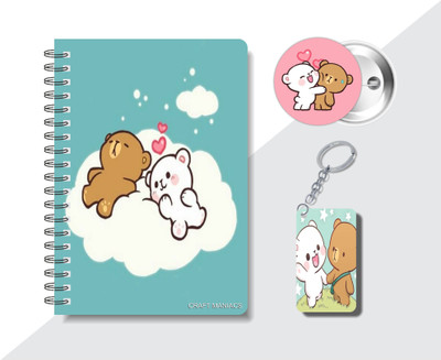 craft maniacs MILK & MOCHA COLLECTIONN A5 Diary RULED 160 Pages(Multicolor)