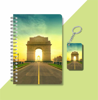 craft maniacs A5 NOTEBOOK + KEYCHAIN COLLECTION A5 Note Book RULED 160 Pages(Black, White)